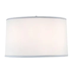 Large Drum Lampshade, White Fabric, Spider Assembly