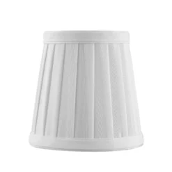 Clip-On Empire Pleated White Lamp Shade