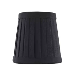 Clip-On Empire Pleated Black Lamp Shade