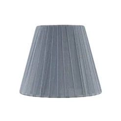 Clip-On Empire Pleated Opaque Slate Lamp Shade