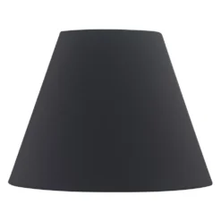 Black Empire Fabric Lamp Shade With Spider Assembly