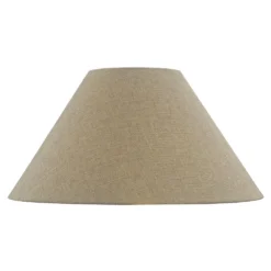 Dark Burlap Coolie Fabric Lamp Shade With Spider Assembly