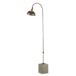 Finstock Floor Lamp In Pyrite Bronze/Polished Concrete By Currey & Co