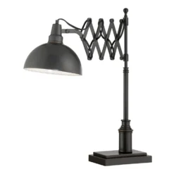 Lite Source Armstrong Dark Bronze Swing Arm Lamp With Bowl / Dome Shade