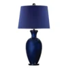 LED Table Lamp With Blue Shades In Navy Blue With Black Nickel Finish