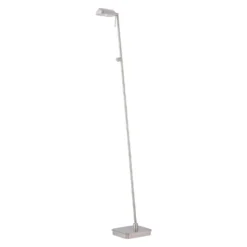 George's Reading Room LED Floor Lamp In Bushed Nickel By George Kovacs