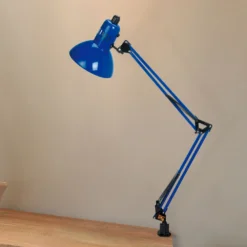 Lite Source Swing Arm Blue Swing Arm Lamp