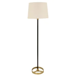 House Of Troy Morgan Black With Antique Brass Floor Lamp With Empire Shade