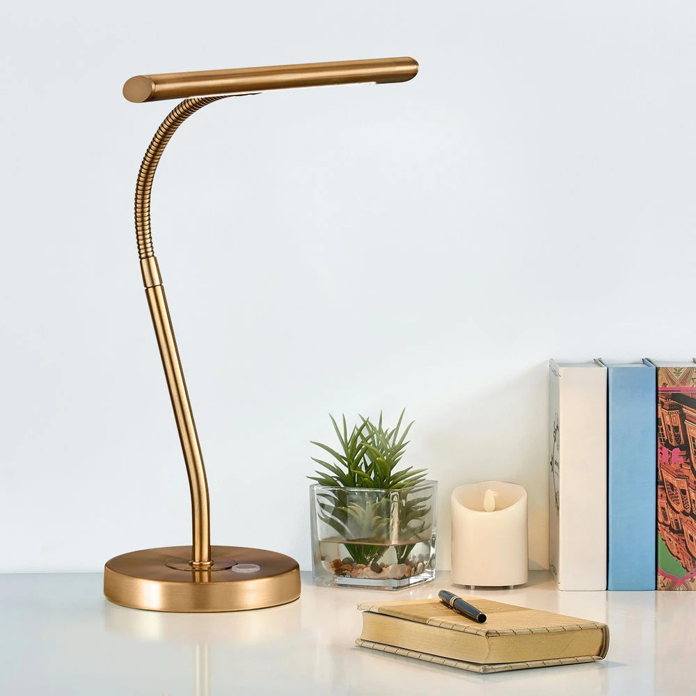 Curtis Antique Brass LED Desk Lamp By Arnsberg 1 Curtis Antique Brass LED Desk Lamp By Arnsberg