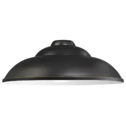 Oil Rubbed Bronze With Matte Gold Bowl / Dome Lamp Shade