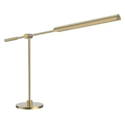 Astrid LED Task Lamp In Vintage Brass By Alora Lighting