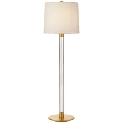 Aerin Riga Buffet Lamp In Crystal & Antique Brass By Visual Comfort Signature