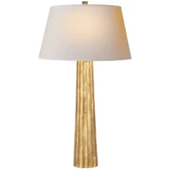 E.F. Chapman Fluted Spire Table Lamp In Gilded Iron By Visual Comfort Signature