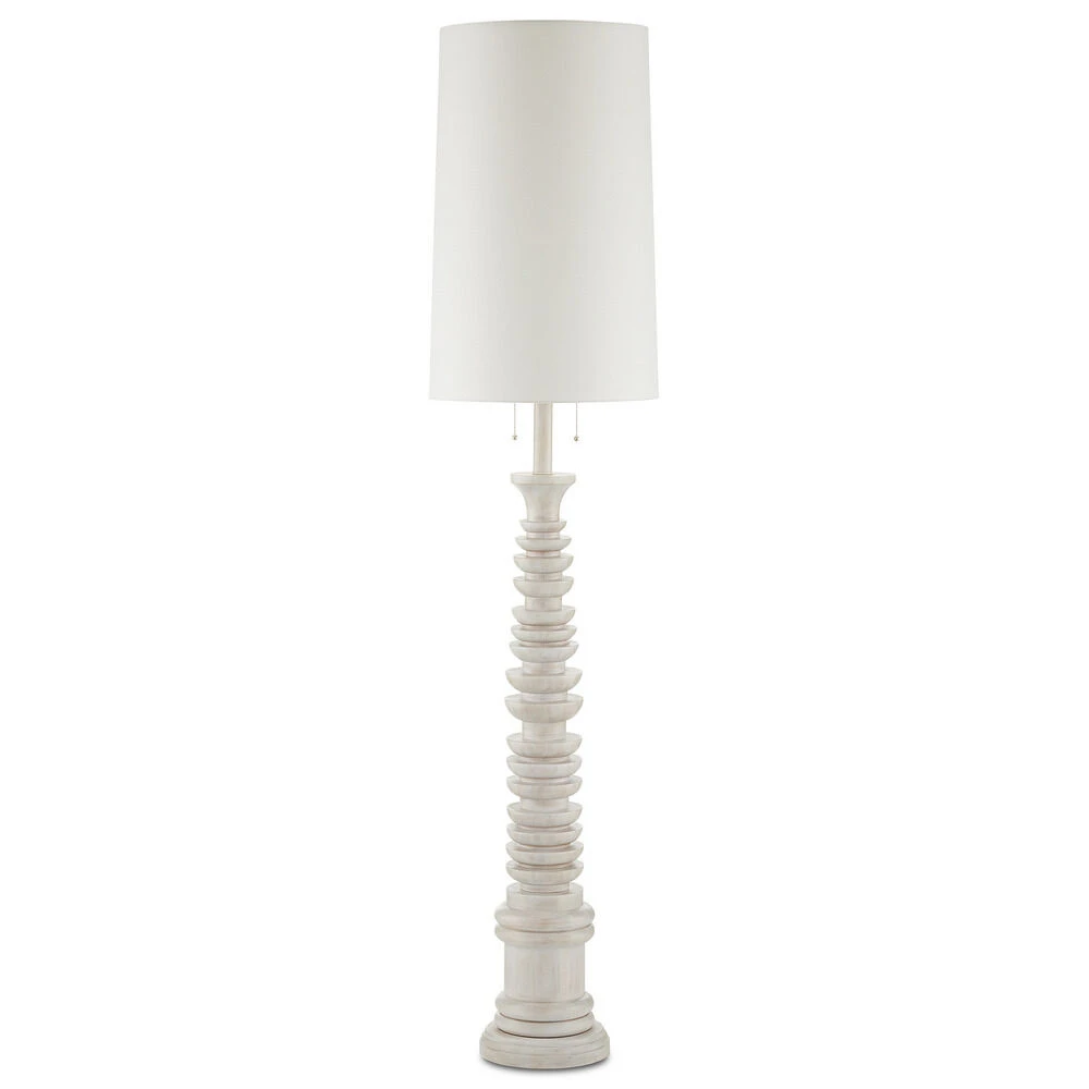 Malayan 80-Inch White Floor Lamp By Currey & Company 3 Malayan 80-Inch White Floor Lamp By Currey & Company - Image 3