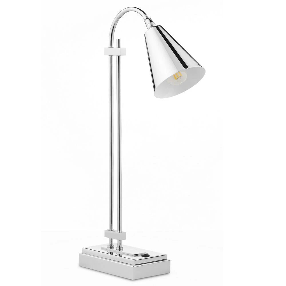Symmetry Desk Lamp In Polished Nickel By Currey & Company 3 Symmetry Desk Lamp In Polished Nickel By Currey & Company - Image 3