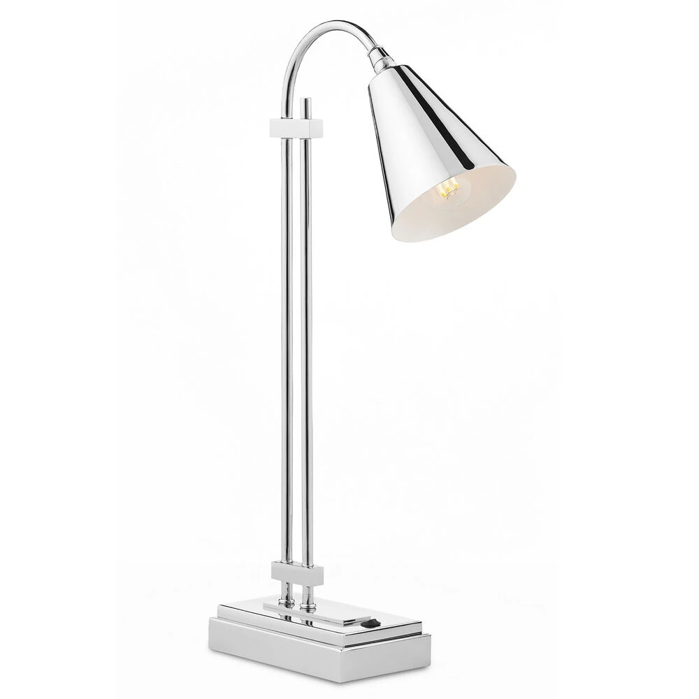 Symmetry Desk Lamp In Polished Nickel By Currey & Company 1 Symmetry Desk Lamp In Polished Nickel By Currey & Company