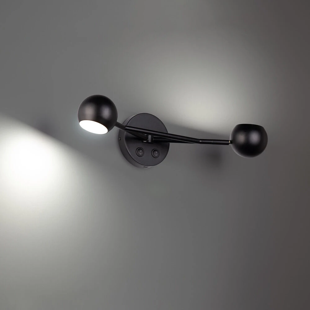 Duplex Double LED Task Light In Black By WAC Lighting 2 Duplex Double LED Task Light In Black By WAC Lighting - Image 2