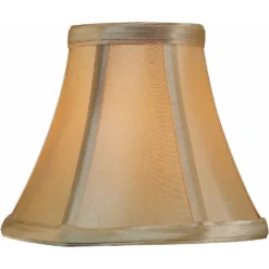 Light Gold Bell Lamp Shade With Clip-On Assembly