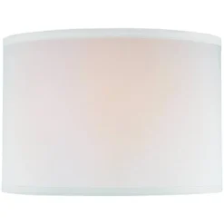 Off-White Drum Lamp Shade With Spider Assembly