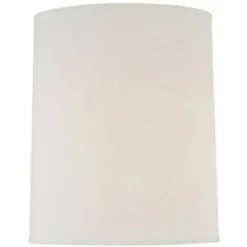 Off-White Cylindrical Lamp Shade With Spider Assembly