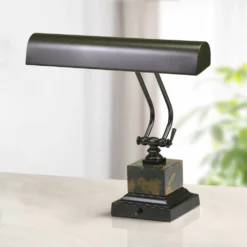 Piano / Banker Lamp In Mahogany Bronze Finish