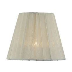 Pleated Cream Empire Lamp Shade With Clip-On Assembly