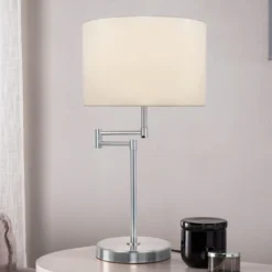 Lite Source Lighting Durango Polished Steel Swing Arm Lamp